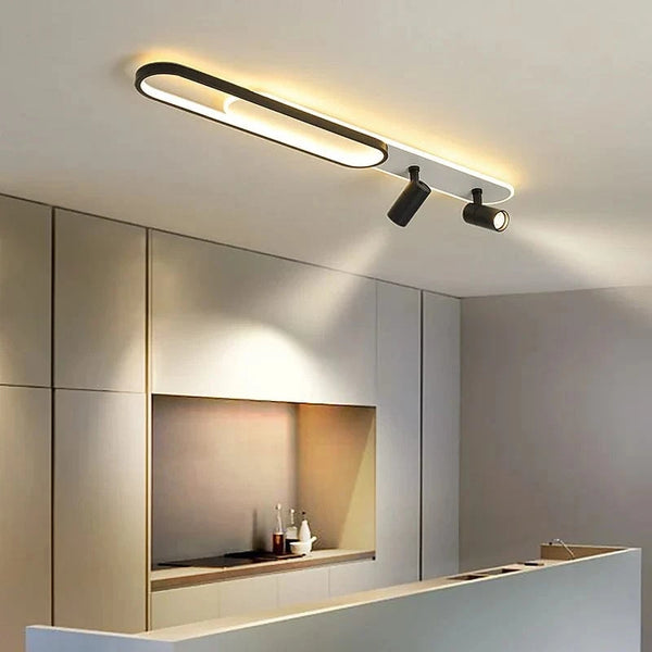 Plafond LED moderne avec projecteurs pour salon, chambre, cuisine et couloir | Marco Lucetti