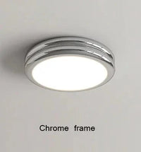 Plafond lumineux à LEDs pour un éclairage moderne dans toutes les pièces | Marco Lucetti Chrome / D30xH6cm