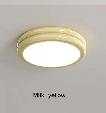 Plafond lumineux à LEDs pour un éclairage moderne dans toutes les pièces | Marco Lucetti Jaune lait / D30xH6cm