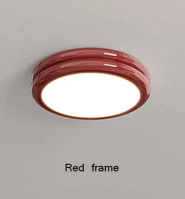 Plafond lumineux à LEDs pour un éclairage moderne dans toutes les pièces | Marco Lucetti Rouge / D30xH6cm