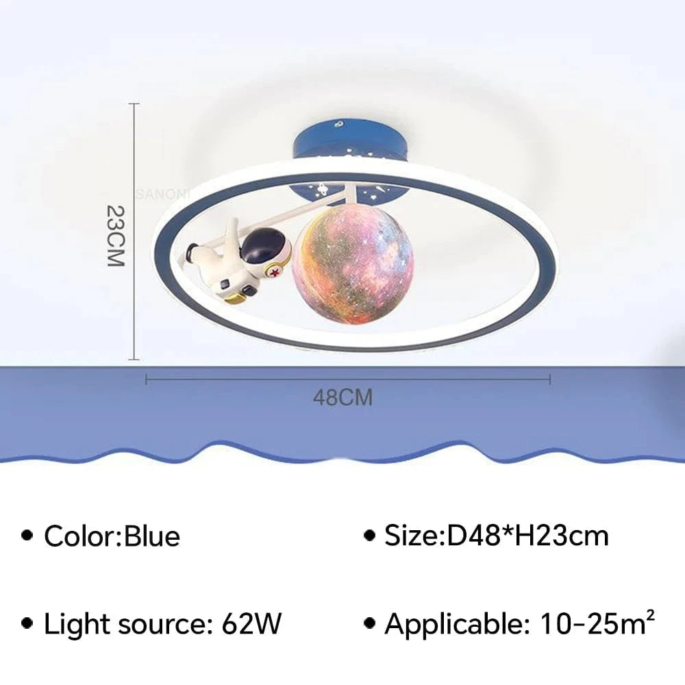 Plafond moderne à LED : Lustre pour chambre d'enfant, salon, salle à manger et étude | Marco Lucetti Bleu B / Tricolore (Pas de RC)