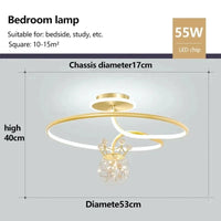 Plafond moderne à LED : Lustre pour chambre d'enfant, salon, salle à manger et étude | Marco Lucetti Tapez un 53CM / Blanc froid (pas de RC)