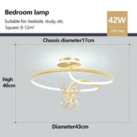 Plafond moderne à LED : Lustre pour chambre d'enfant, salon, salle à manger et étude | Marco Lucetti Type A 43CM / Blanc chaud (pas de RC)