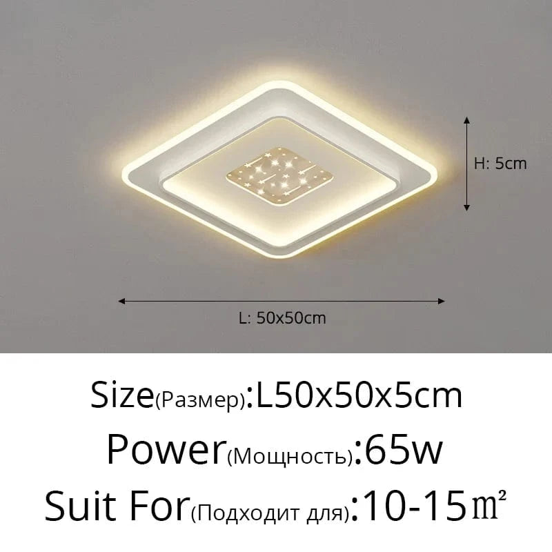 Plafond moderne à LEDs lampe pour chambre cuisine étude éclairage salon luminosité réglable Led plafonnier luminaire | Marco Lucetti A blanc / 3 couleurs sans télécommande