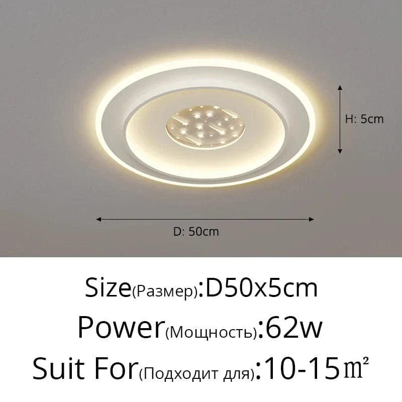 Plafond moderne à LEDs lampe pour chambre cuisine étude éclairage salon luminosité réglable Led plafonnier luminaire | Marco Lucetti B blanc / 3 couleurs sans télécommande