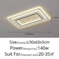 Plafond moderne à LEDs lampe pour chambre cuisine étude éclairage salon luminosité réglable Led plafonnier luminaire | Marco Lucetti E noir / 3 couleurs sans télécommande