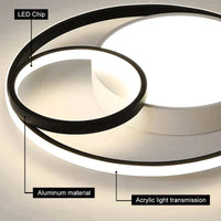 Plafond moderne à LEDs lumineuses pour salon, chambre et salle à manger - Éclairage intérieur Dimmable | Marco Lucetti