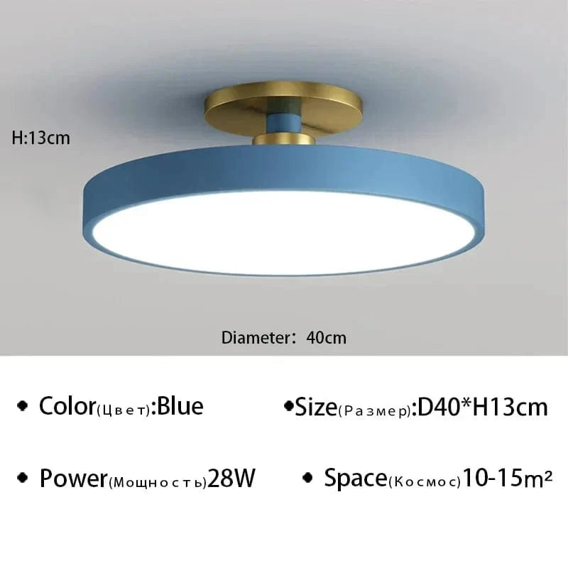 Plafond moderne à LEDs lustre Makaron - Collection Éclairez votre intérieur | Marco Lucetti BU 40cm / Blanc naturel (pas de RC)