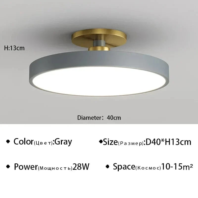 Plafond moderne à LEDs lustre Makaron - Collection Éclairez votre intérieur | Marco Lucetti GR 40cm / Blanc naturel (pas de RC)