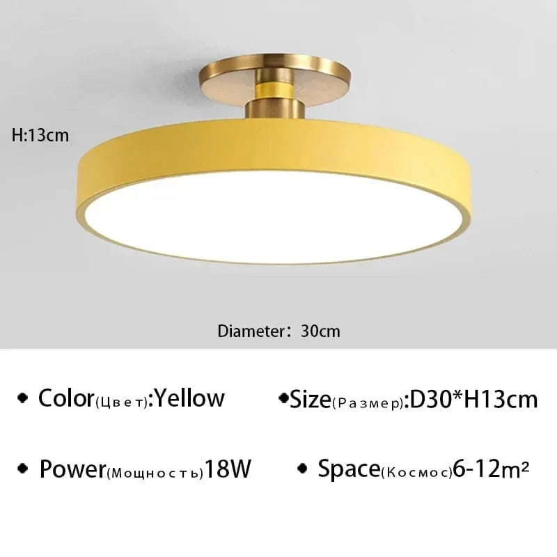 Plafond moderne à LEDs lustre Makaron - Collection Éclairez votre intérieur | Marco Lucetti OUI 30cm / Blanc naturel (pas de RC)