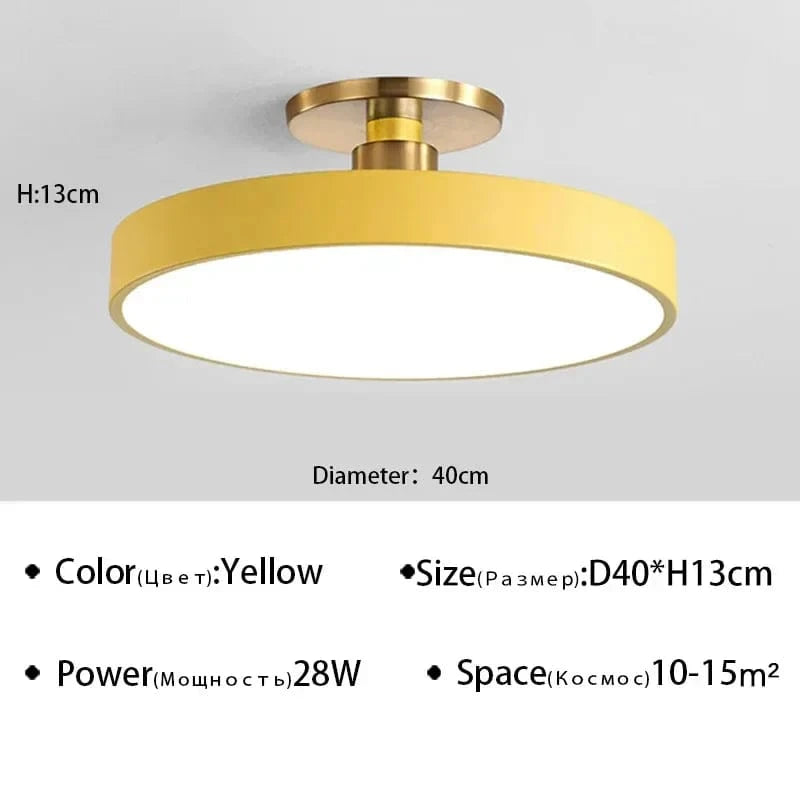 Plafond moderne à LEDs lustre Makaron - Collection Éclairez votre intérieur | Marco Lucetti OUI 40cm / Blanc naturel (pas de RC)