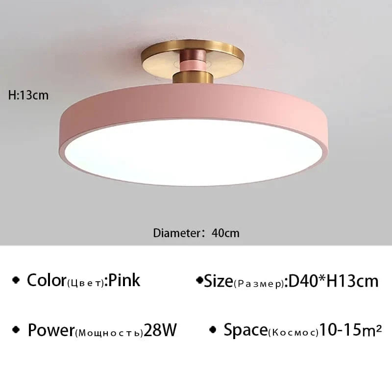 Plafond moderne à LEDs lustre Makaron - Collection Éclairez votre intérieur | Marco Lucetti ROSE 40cm / Blanc naturel (pas de RC)
