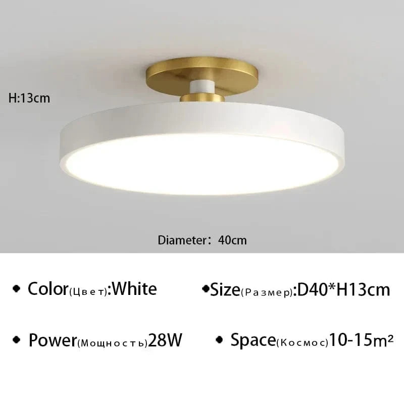 Plafond moderne à LEDs lustre Makaron - Collection Éclairez votre intérieur | Marco Lucetti WH 40cm / Blanc naturel (pas de RC)