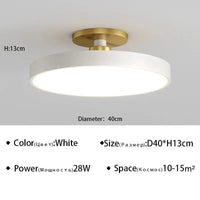 Plafond moderne à LEDs lustre Makaron - Collection Éclairez votre intérieur | Marco Lucetti WH 40cm / Blanc naturel (pas de RC)