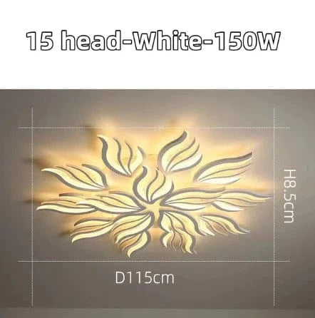 Plafond moderne à LEDs : panneau lumineux RC-dimmable pour salon et chambre | Marco Lucetti 15 tête-blanc / RC-Dimmable