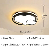 Plafond moderne à LEDs pour un éclairage polyvalent à la maison | Marco Lucetti Noir A / Blanc naturel