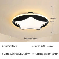 Plafond moderne à LEDs pour un éclairage polyvalent à la maison | Marco Lucetti Noir B / Blanc naturel