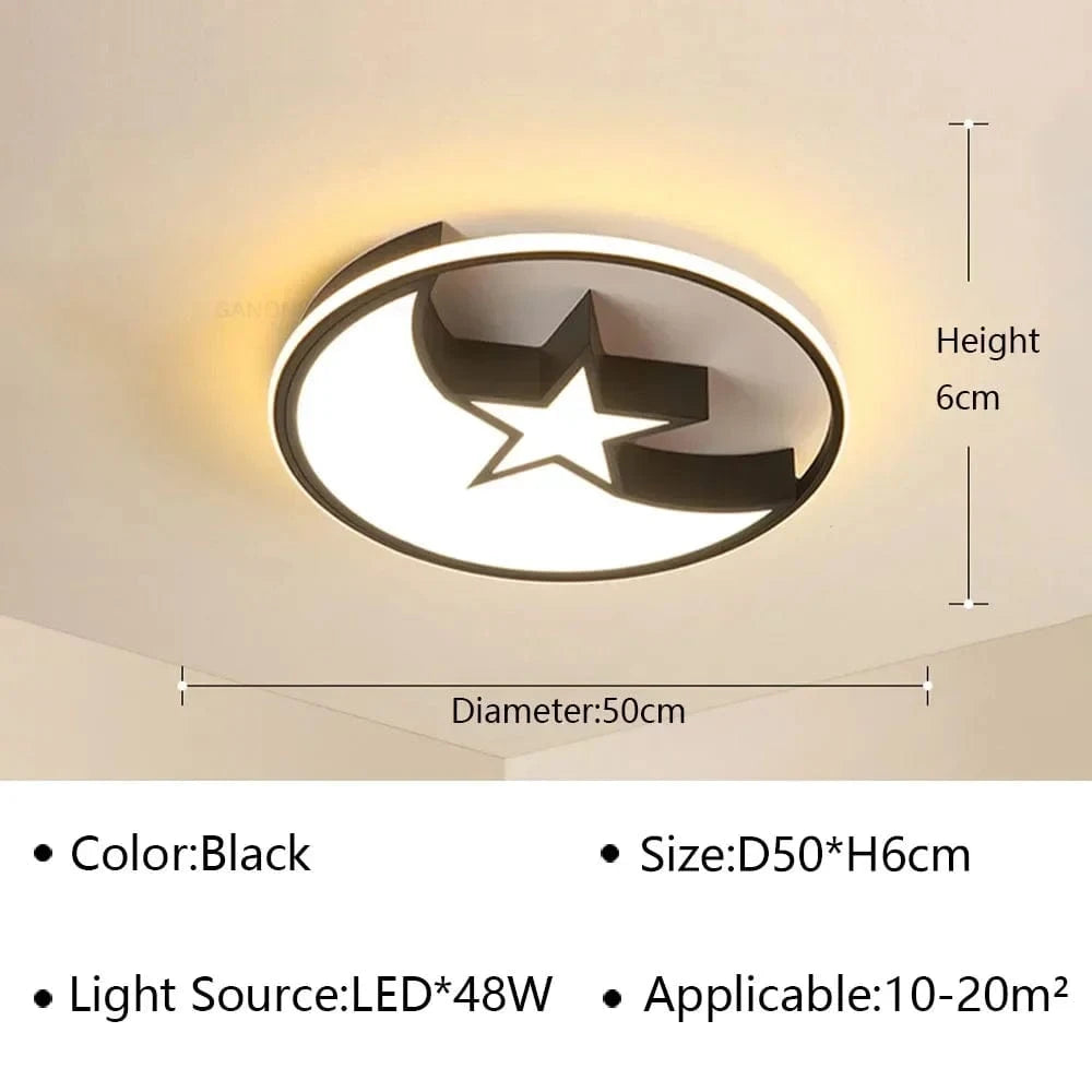 Plafond moderne à LEDs pour un éclairage polyvalent à la maison | Marco Lucetti Noir C / Blanc naturel