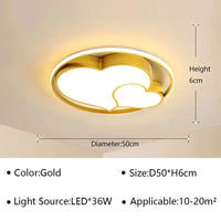 Plafond moderne à LEDs pour un éclairage polyvalent à la maison | Marco Lucetti Or A / Blanc naturel