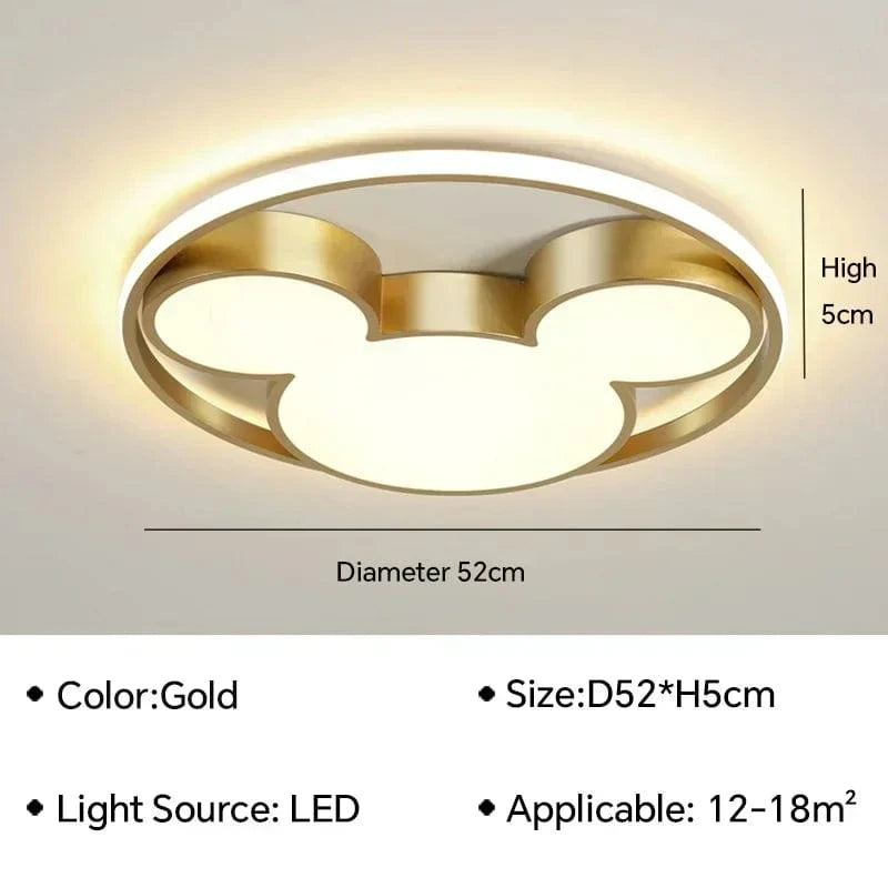 Plafond moderne à LEDs pour un éclairage polyvalent à la maison | Marco Lucetti Or D52CM / Blanc naturel