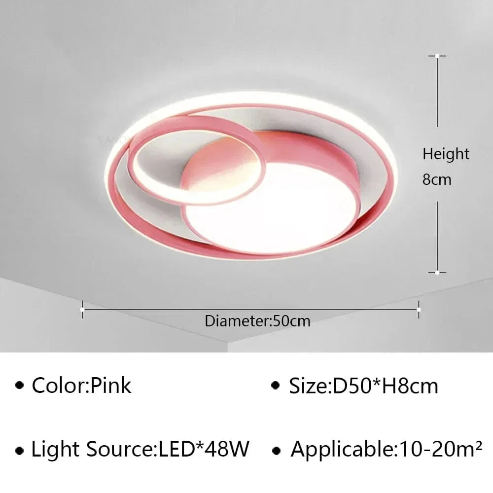 Plafond moderne à LEDs pour un éclairage polyvalent à la maison | Marco Lucetti Rose D / Blanc naturel