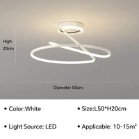 Plafond moderne à LEDs pour un éclairage tendance dans votre intérieur | Marco Lucetti Blanc 50CM / Blanc froid (pas de RC)