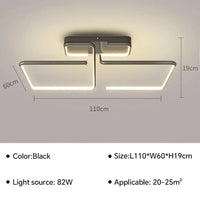 Plafond moderne à LEDs pour un éclairage tendance dans votre intérieur | Marco Lucetti Noir 110CM B / Blanc froid (pas de RC)