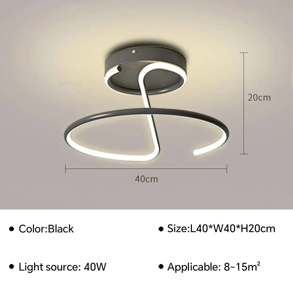 Plafond moderne à LEDs pour un éclairage tendance dans votre intérieur | Marco Lucetti Noir 40CM D / Blanc froid (pas de RC)