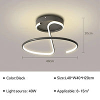 Plafond moderne à LEDs pour un éclairage tendance dans votre intérieur | Marco Lucetti Noir 40CM D / Blanc froid (pas de RC)