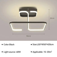 Plafond moderne à LEDs pour un éclairage tendance dans votre intérieur | Marco Lucetti Noir 50CM B / Blanc froid (pas de RC)