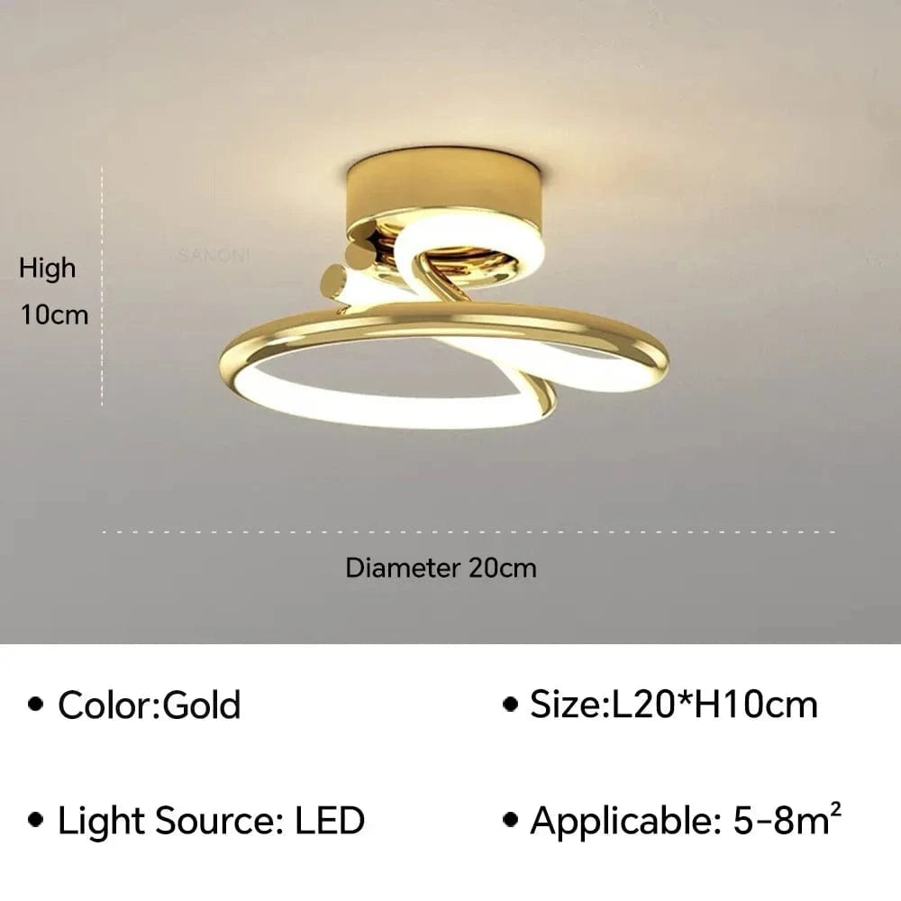 Plafond moderne à LEDs pour un éclairage tendance dans votre intérieur | Marco Lucetti Or 20CM / Blanc froid (pas de RC)
