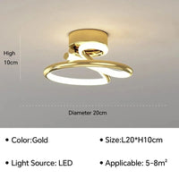 Plafond moderne à LEDs pour un éclairage tendance dans votre intérieur | Marco Lucetti Or 20CM / Blanc froid (pas de RC)