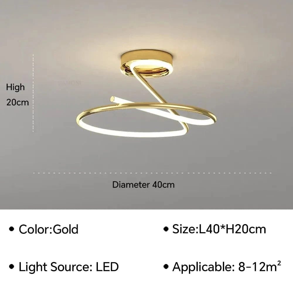 Plafond moderne à LEDs pour un éclairage tendance dans votre intérieur | Marco Lucetti Or 40CM / Blanc froid (pas de RC)