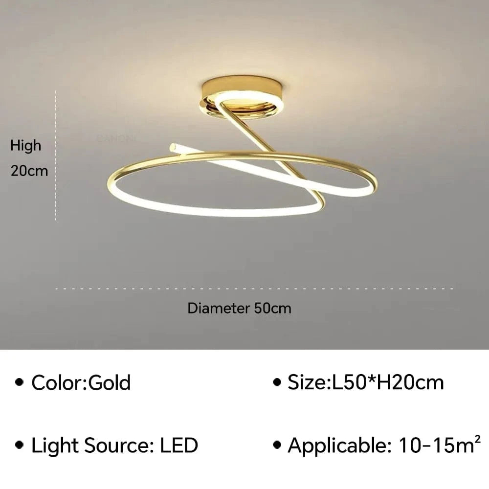 Plafond moderne à LEDs pour un éclairage tendance dans votre intérieur | Marco Lucetti Or 50CM / Blanc froid (pas de RC)