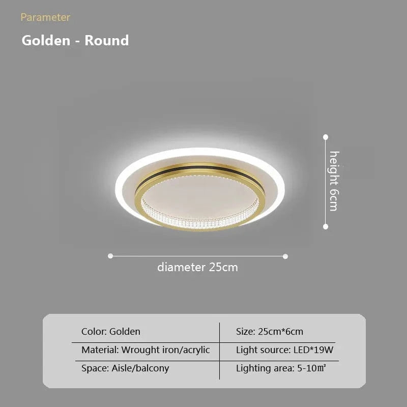 Plafond moderne à LEDs pour un intérieur luxueux avec télécommande | Marco Lucetti Or-Ronde1 / Blanc chaud