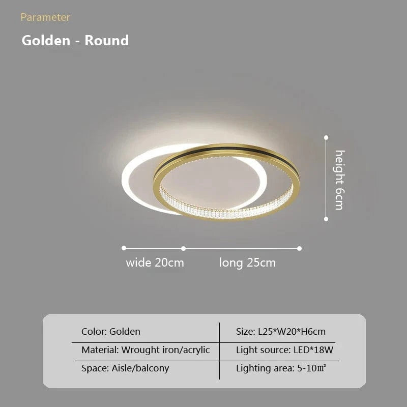 Plafond moderne à LEDs pour un intérieur luxueux avec télécommande | Marco Lucetti Or-Ronde2 / Blanc chaud