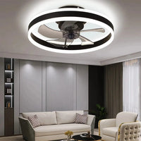 Plafond moderne avec ventilateur LED synchronisé - Décoration d'intérieur innovante | Marco Lucetti