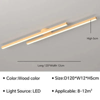 Plafond moderne : Lampe à LEDs pour un éclairage raffiné de votre maison | Marco Lucetti Couleur Bois B120CM / Blanc froid