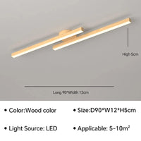 Plafond moderne : Lampe à LEDs pour un éclairage raffiné de votre maison | Marco Lucetti Couleur Bois B90CM / Blanc froid