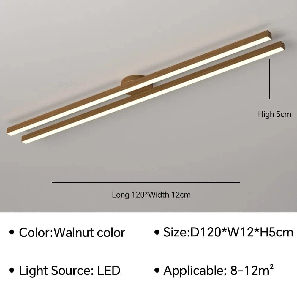 Plafond moderne : Lampe à LEDs pour un éclairage raffiné de votre maison | Marco Lucetti Couleur Noyer A120CM / Blanc froid