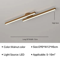 Plafond moderne : Lampe à LEDs pour un éclairage raffiné de votre maison | Marco Lucetti Couleur Noyer B90CM / Blanc froid