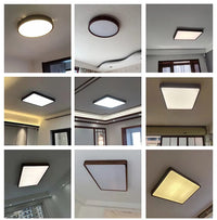 Plafonnier LED bois massif de style moderne