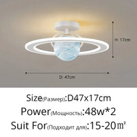 Plafond moderne LED : Éclairage personnalisé en fer forgé pour la maison | Marco Lucetti Blanc Bleu 47cm / Blanc froid