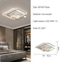 Lustre Étoilé Nordique Moderne Acrylique Or/Noir à LEDs pour Chambre et Salon