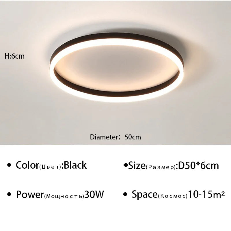 Plafonnier LED Moderne pour Salon, Salle à Manger, Cuisine et Chambre