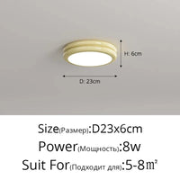 Plafonnier à Spectre Complet Anti-Bleu pour Protection des Yeux | Marco Lucetti Couleur crème D23x6cm