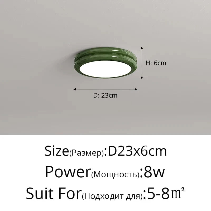 Plafonnier à Spectre Complet Anti-Bleu pour Protection des Yeux | Marco Lucetti Vert D23x6cm 8W