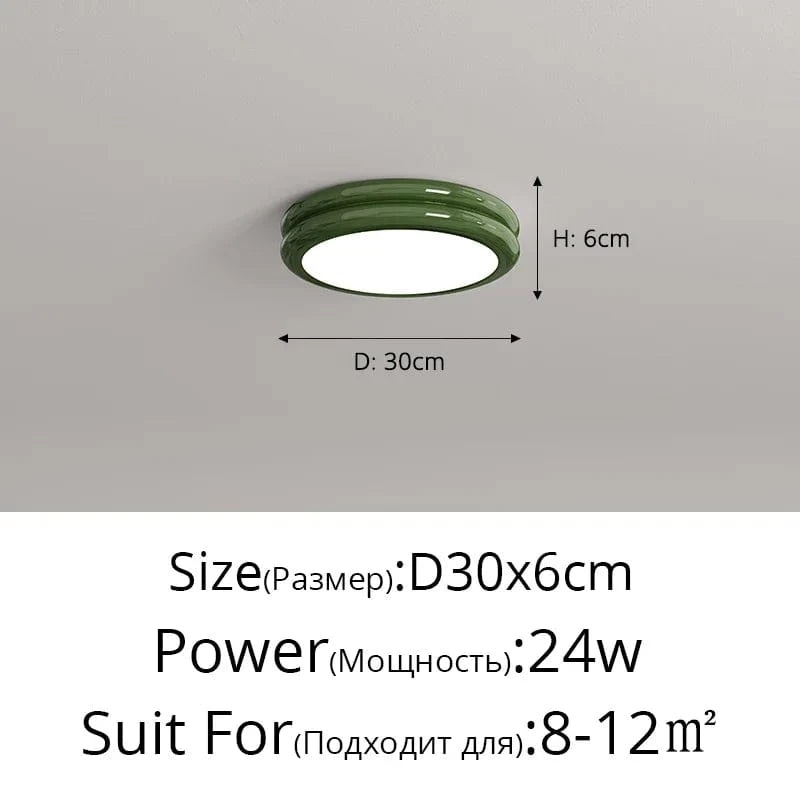 Plafonnier à Spectre Complet Anti-Bleu pour Protection des Yeux | Marco Lucetti Vert D30x6cm 24W