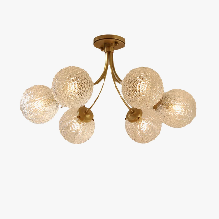 Plafonnier doré de luxe avec boules - Style américain