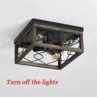 Plafonnier américain rétro à 4 têtes - Style Authentique USA | Marco Lucetti